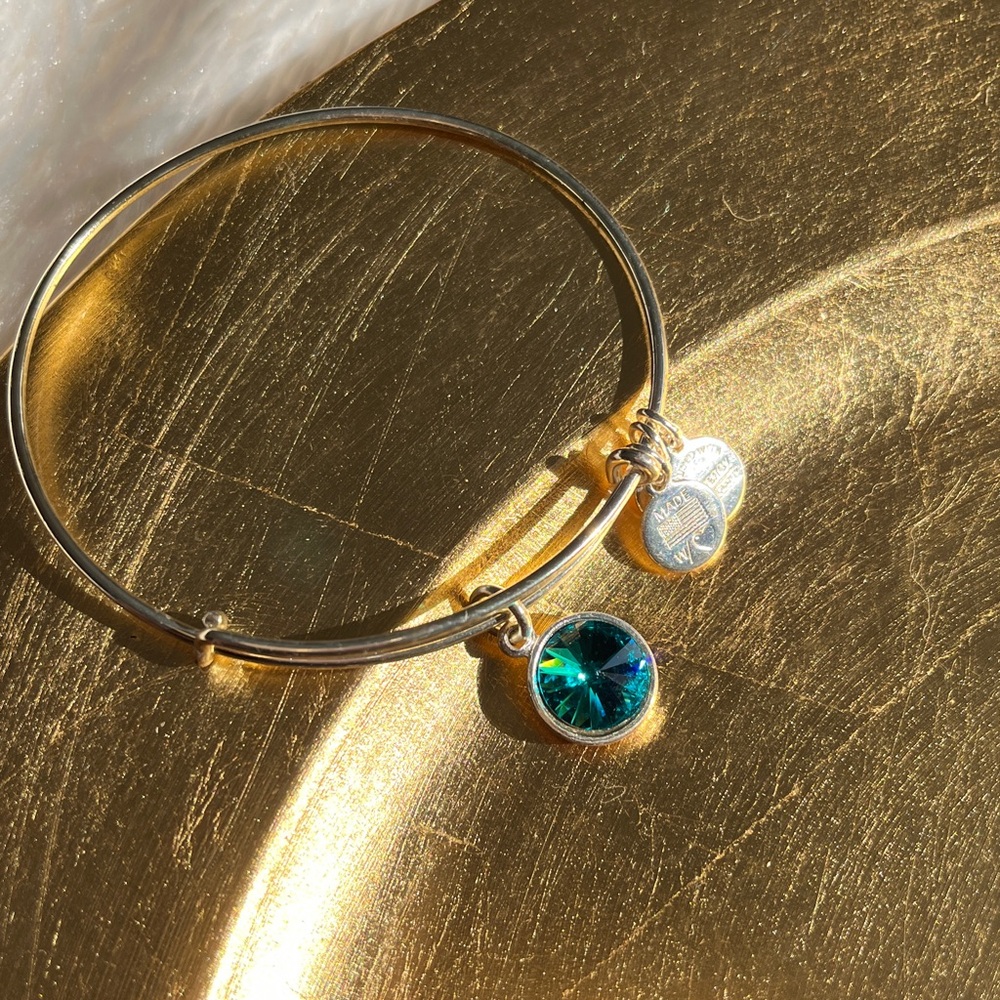 ALEX & ANI BIRTHSTONE CHARM BANGLE - Picture 6 of 6